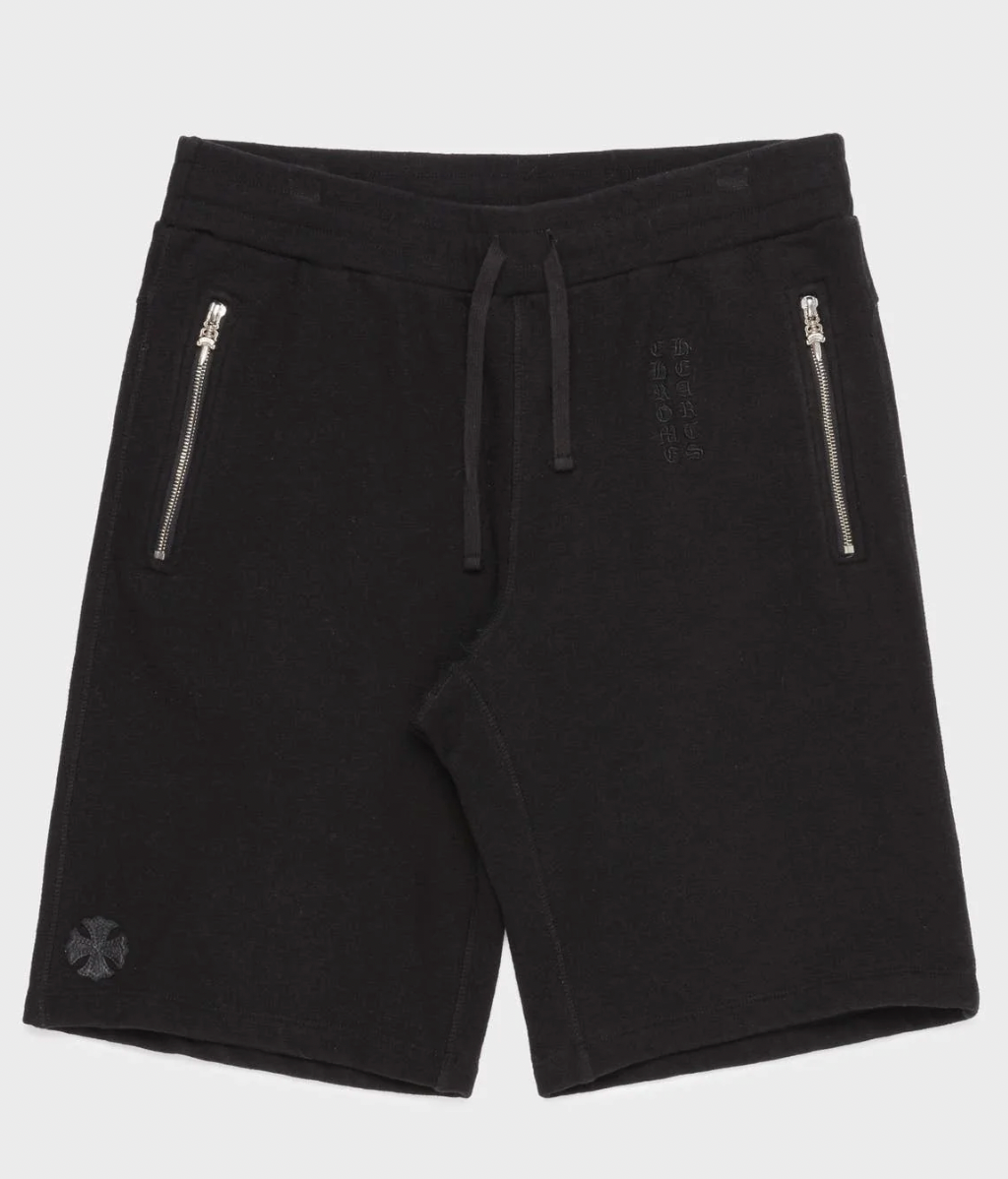 Chrome Hearts Vertical Logo Zipper Shorts