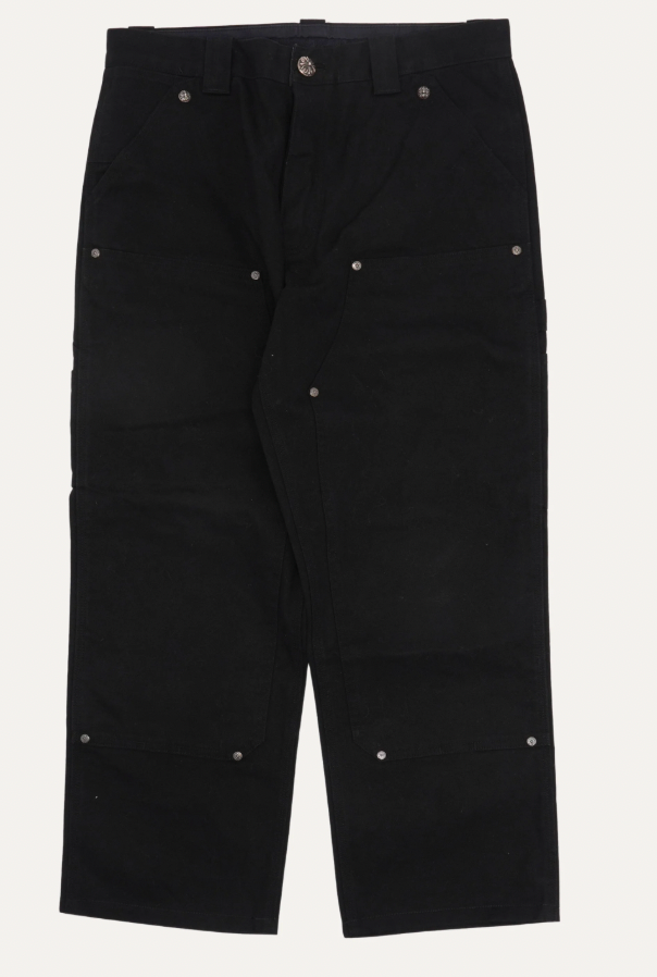 Chrome Hearts Black Double Knee Carpenter Pants