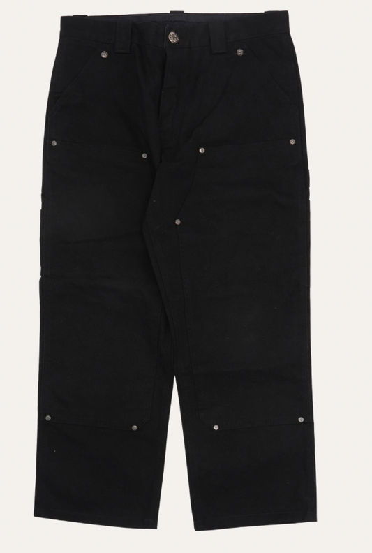 Chrome Hearts Black Double Knee Carpenter Pants