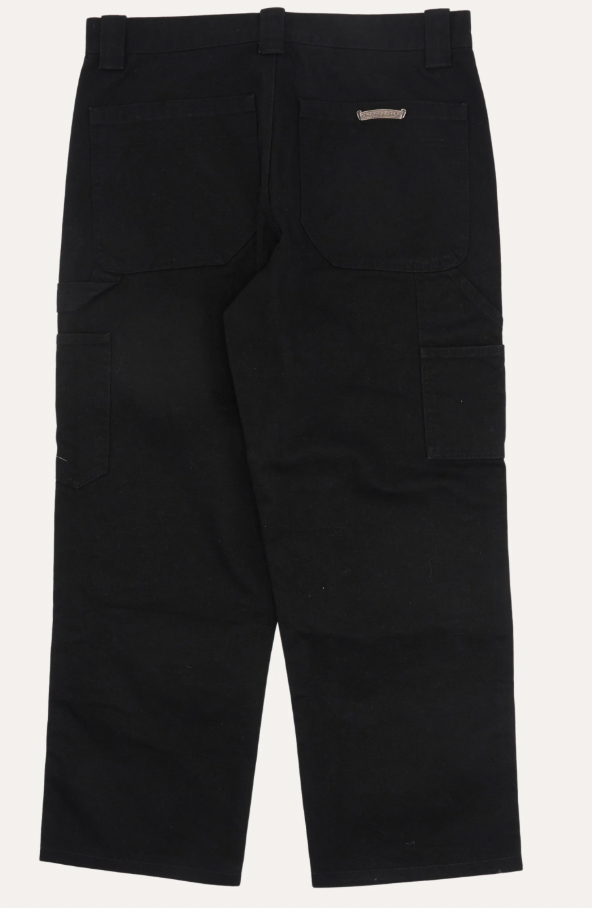 Chrome Hearts Black Double Knee Carpenter Pants