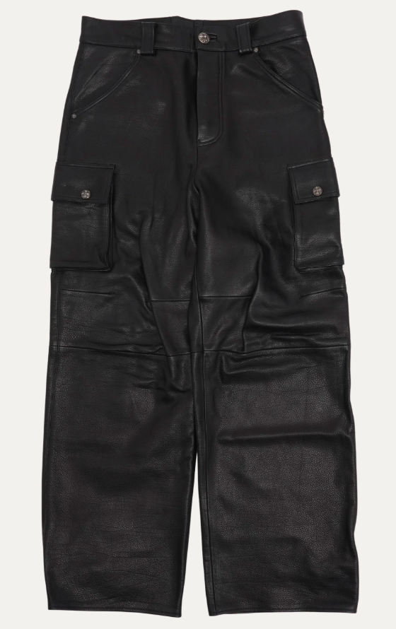 Chrome Hearts Leather Double Knee Carpenter Pants