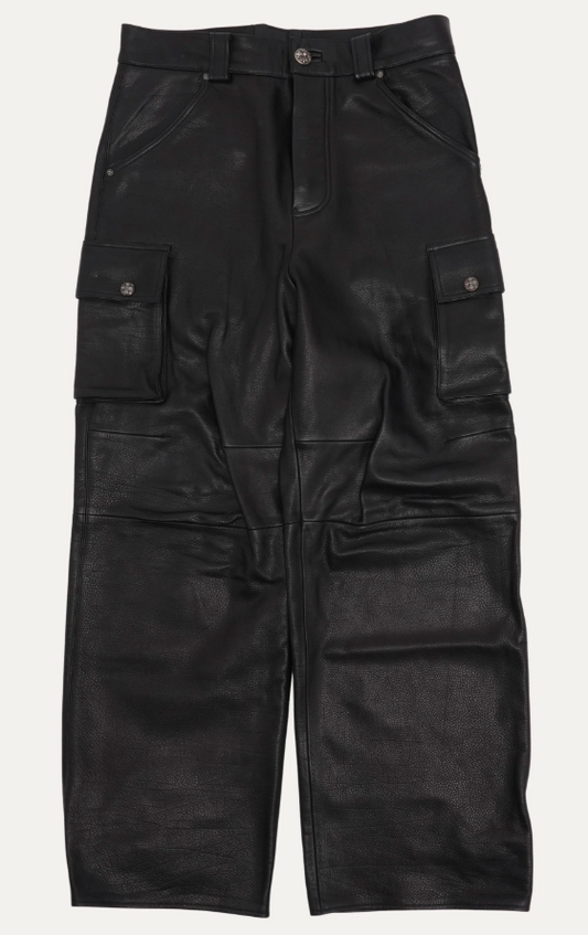 Chrome Hearts Leather Double Knee Carpenter Pants
