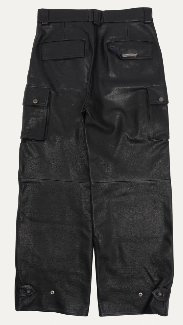 Chrome Hearts Leather Double Knee Carpenter Pants