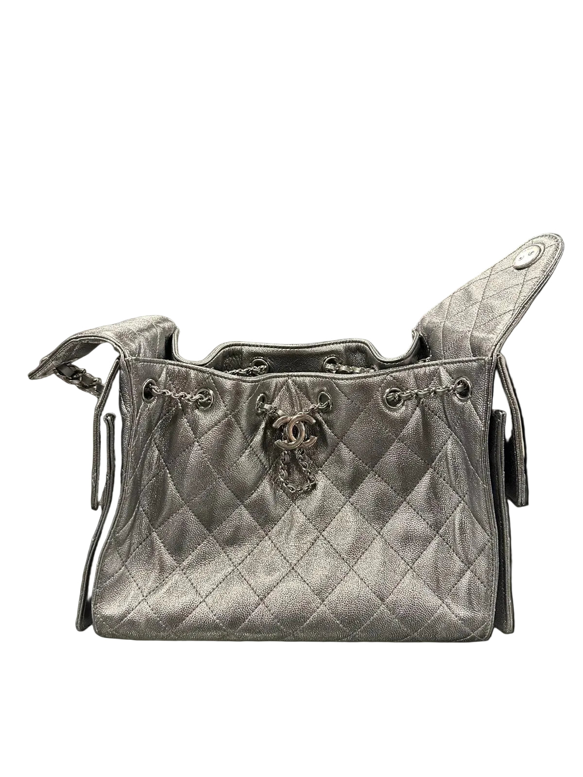 Chanel Metallic Caviar Quilted Mini