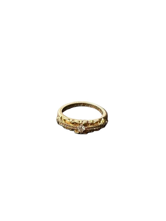 Chrome Hearts 22k gold baby classic floral cross ring sz 8.5