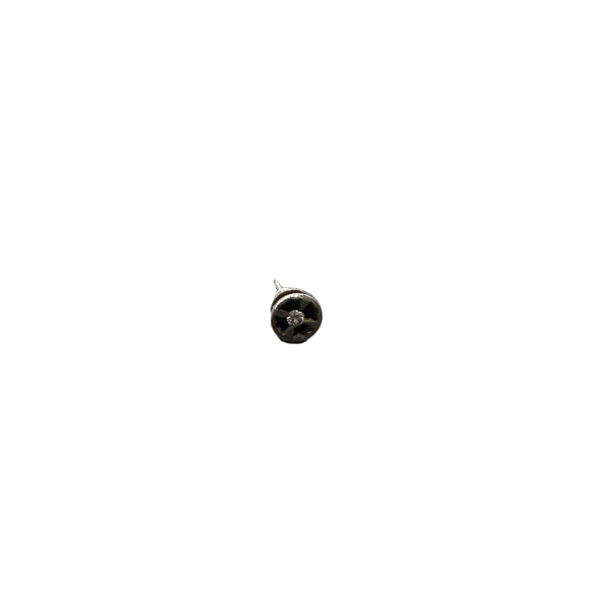 Chrome Hearts Negative CH Plus earring with a central diamond